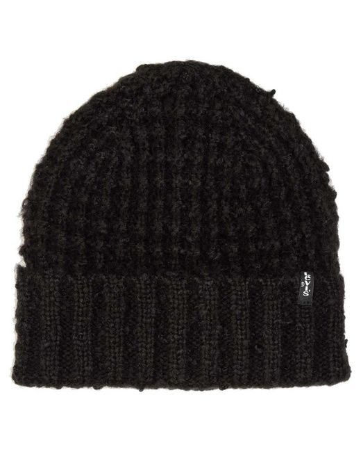 Levi's Black Textured Holiday Beanie