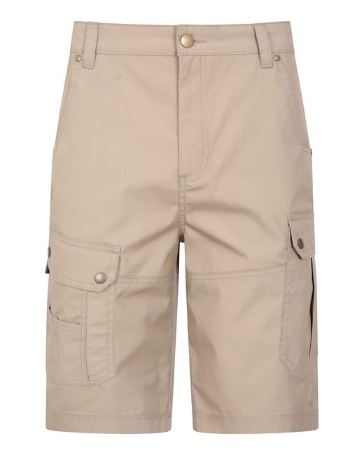 Mountain Warehouse Natural Tundra Mens Cargo Shorts - Lightweight, Breathable & Water-resistant - Best For Summer Beach, Walking, Hiking for men