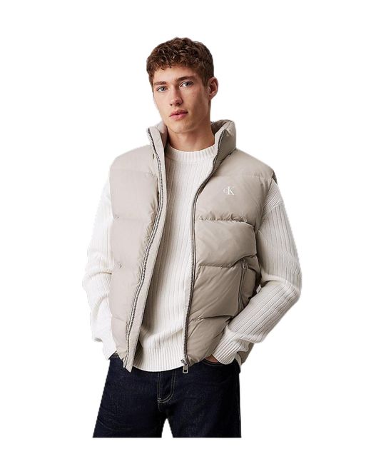 Calvin Klein Essential Donsvest Voor in het Natural voor heren