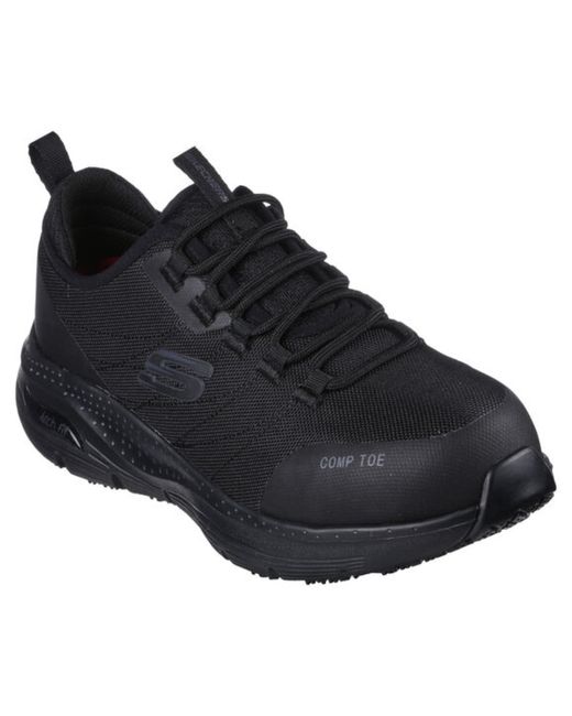 Skechers Black Arch Fit Sr Ebinal Fire And Safety Boot