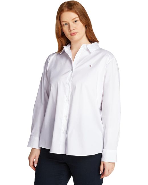 Tommy Hilfiger White Hemd Poplin Regular Fit