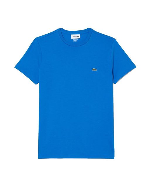Pour des s T-Shirt d'équipage de Logo Lacoste pour homme en coloris Blue
