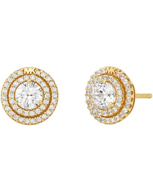 Michael Kors Metallic Premium goldfarbene Sterlingsilber-Ohrringe für Frauen MKC1588AN710