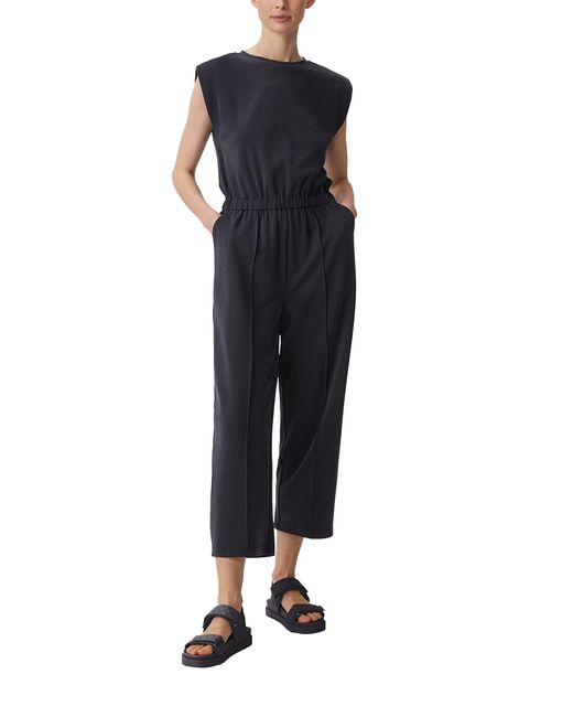 Comma Damen Overall – ärmellos, Aus Lyocell, Wasserfallausschnitt, Mit Bindeband