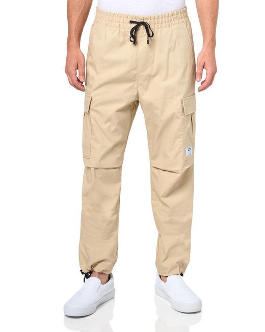 HUGO Natural Relaxed Fit Cotton Twill Joggers Casual Pants for men