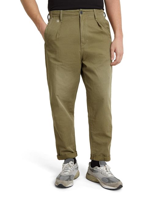 G-Star RAW Pleated Chino Relaxed Pants in Green für Herren