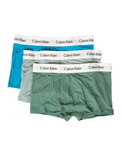 Calvin Klein Paket 3 Boxer n Tripack CK Artikel UU2664G Low Rise Trunk in Green für Herren