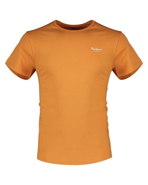 Pepe Jeans Original Basic 3n T-shirt in het Orange voor heren