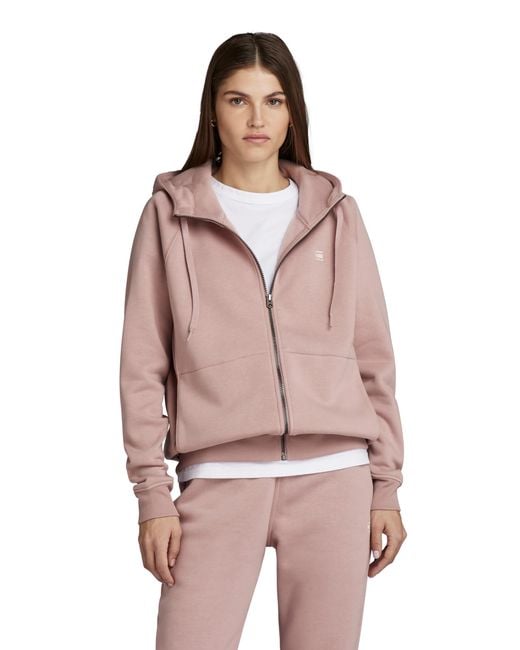 G-Star Pink G-Star Premium Core 2.1 Hooded Sweater Jacket