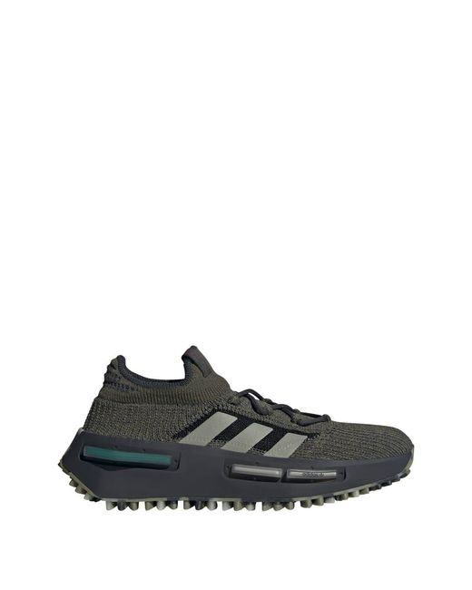 Adidas Black Unisex Nmd_s1 Shoes - Lifestyle, Athletic & Sneakers, Focus Olive/silver Pebble/carbon, 10
