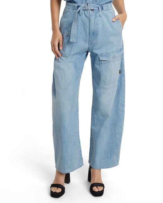 G-Star RAW Blue Belted Cargo Loose Wmn Jeans
