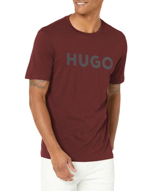 HUGO Red Print Logo Short Sleeve T-shirt for men