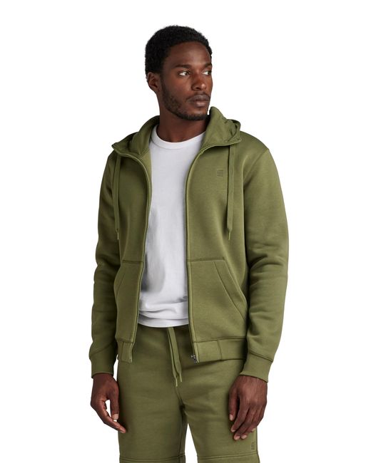 G-Star RAW Premium Core Hooded Zip Sweatshirt in het Green voor heren