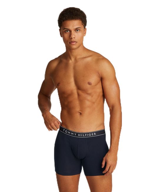Tommy Hilfiger 3p Boxer Brief Dtm Um0um03458 in het Blue voor heren