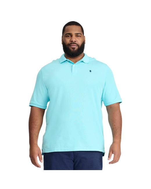 Izod Blue 's Big-and-tall Advantage Performance Short-sleeve Solid Polo Shirt for men