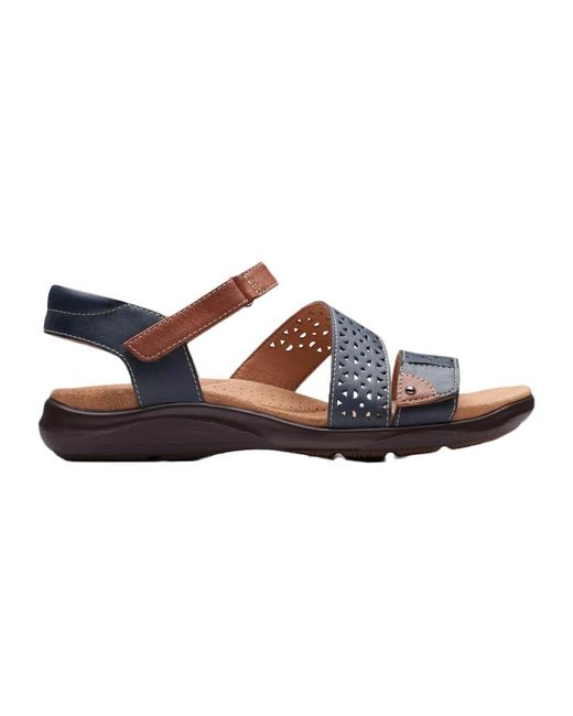 Clarks Black , Kilty Way Sandal, Marineblaues Leder, 38.5 EU