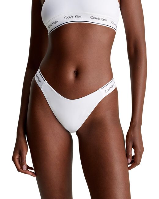 Braguita de Bikini para Mujer con LogoTipo Calvin Klein de color Brown