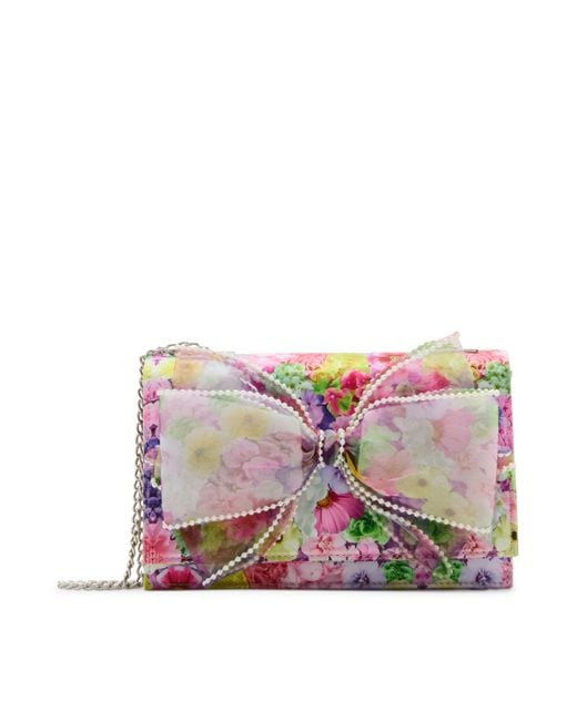 【Betsey Johnson】Bow Down Clutch Pink Flower BOW DOWN high-quality CLUTCH PINK FLOWER Bow