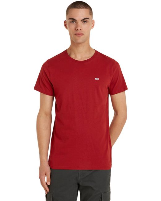 Tommy Hilfiger T-Shirt Kurzarm Tjm Xslim 2Pack Jersey Tee Ext Regular Fit in Red für Herren