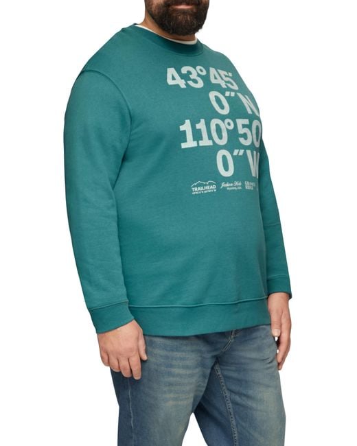 Sweatshirt mit Flock-Print in Blau für Herren Lyst DE