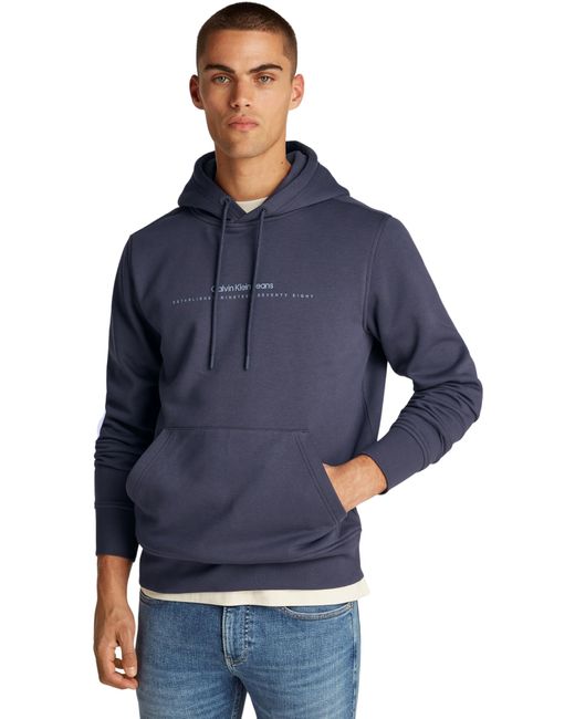 Calvin Klein Calvin Klein Hoodie Minimal Logo mit Kapuze in Blue für Herren