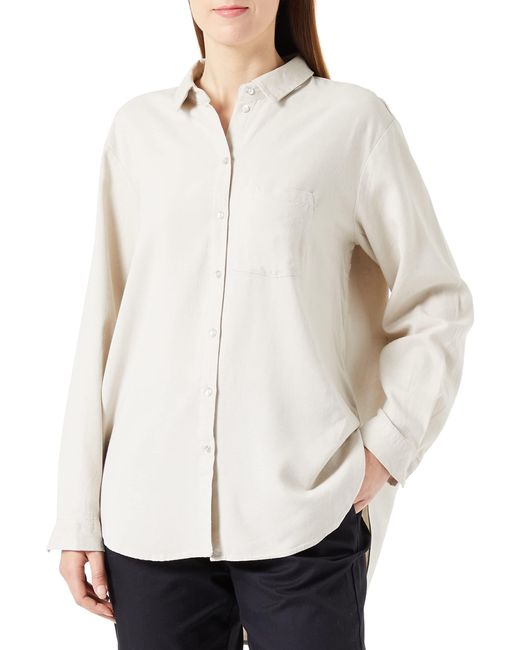 Vero Moda White S Linen Shirt Silver Lining M