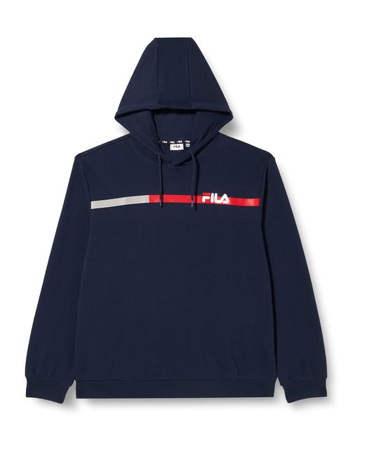 Sanford Block Stripes Felpa con Cappuccio di Fila in Blue da Uomo