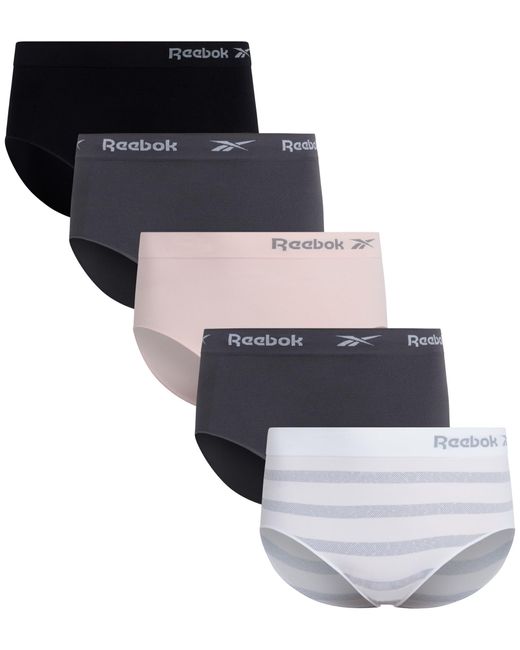 Reebok Multicolor Underwear – 5 Pack Plus Size Seamless Hipster