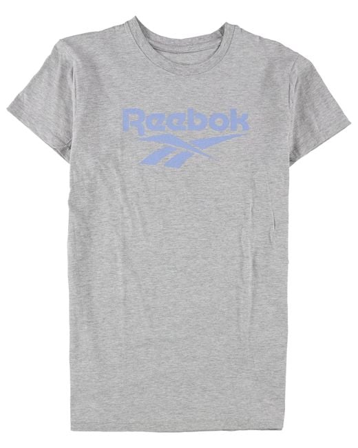 Reebok Gray S Linear Logo Graphic T-shirt