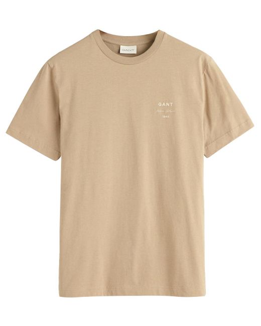 Gant Natural Logo Script Ss T-shirt for men