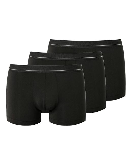 Schiesser Retro Short/Pant - 3er in Black für Herren