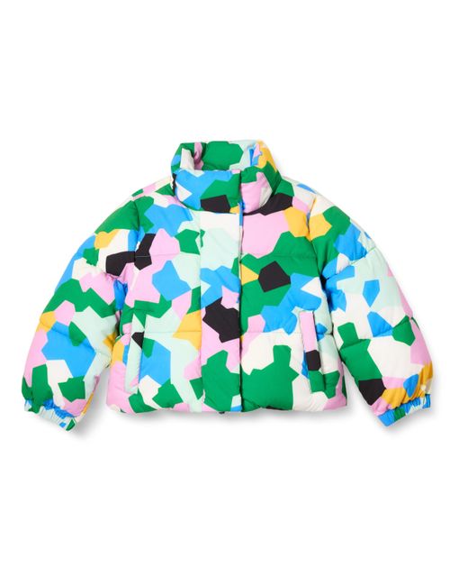 Chaqueta Acolchada y Recortada con Cremallera Completa Amazon Essentials de hombre de color Green