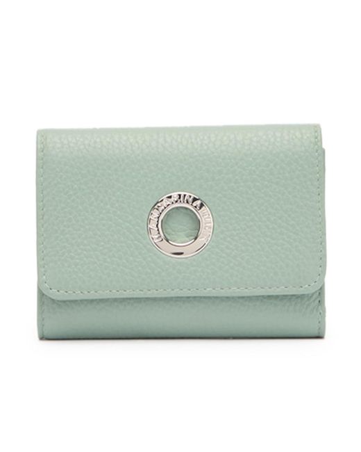 Mandarina Duck Green Mellow Leather Wallet Reisezubehör-Brieftasche
