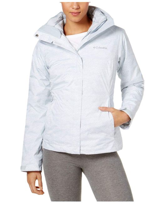 Columbia White Outer West Interchange Insulated Puffer Coat