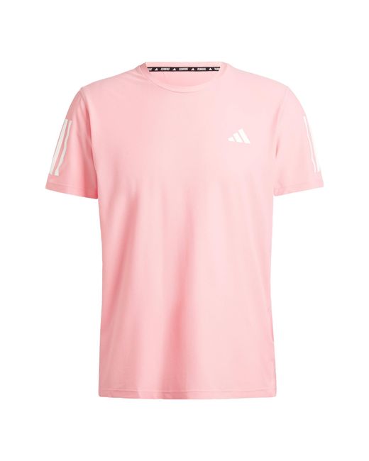 Adidas Own The Run T-shirt Voor in het Pink voor heren