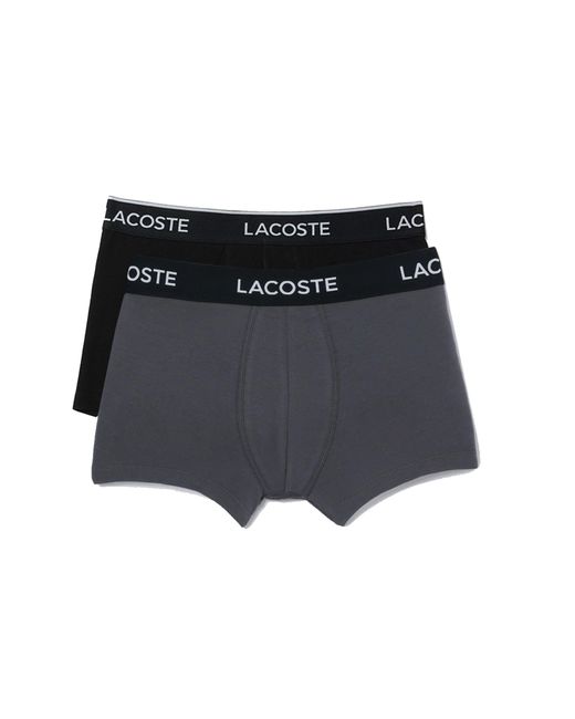 Boxer in cotone elasticizzato con logo di Lacoste in Black da Uomo