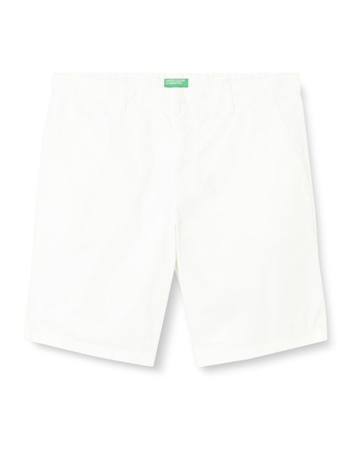 Bermuda 4un459548 Pantaloncini di Benetton in White da Uomo