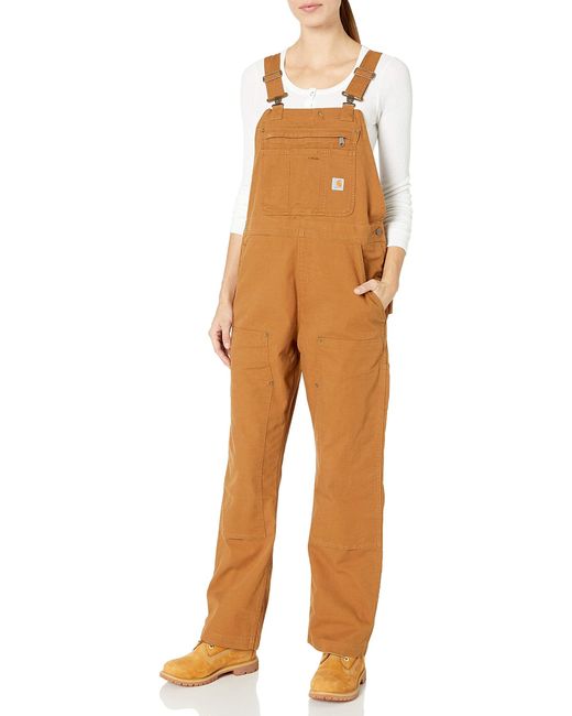 Carhartt Natural Crawford Double Front Bib Overalls