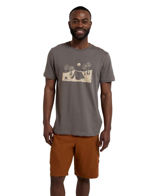 Shirt en Coton Biologique pour - Haut Respirant et léger pour s avec Motif de qualité - Idéal pour Automne Hiver et Mountain Warehouse pour homme en coloris Gray
