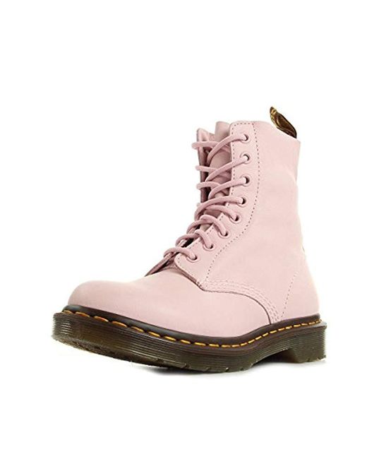 Dr. Martens Pink Leather 'pascal Bubblegum' Lace Up Boots | Lyst UK