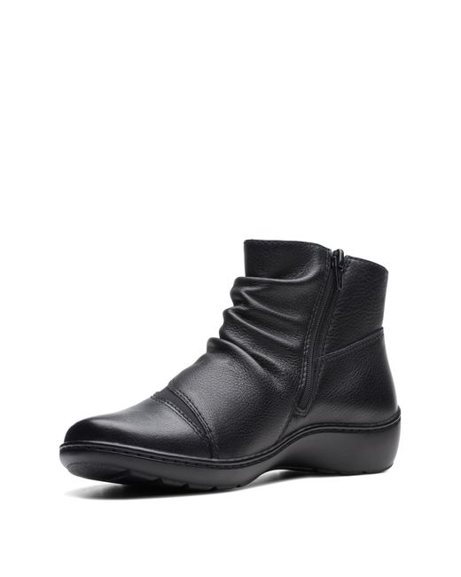 Clarks Black Cora Derby Ankle Boot