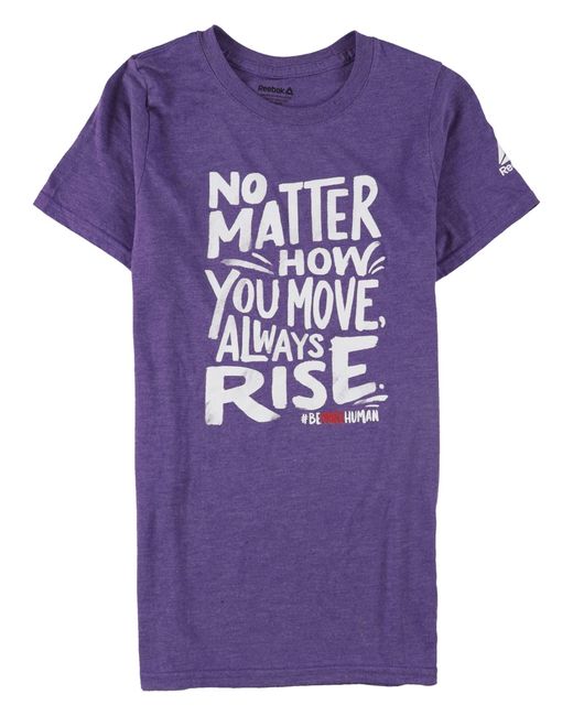 Reebok Purple S Be More Human Graphic T-shirt