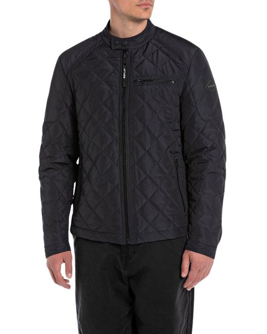 Replay Black Men's Quilted Jacket