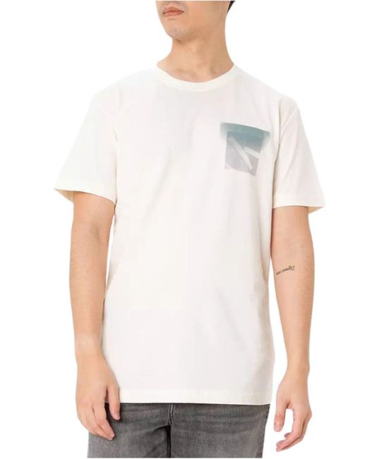 Calvin Klein Jeans Soft Box Monogram Tee J30j327092 S/s T-shirt in het White voor heren