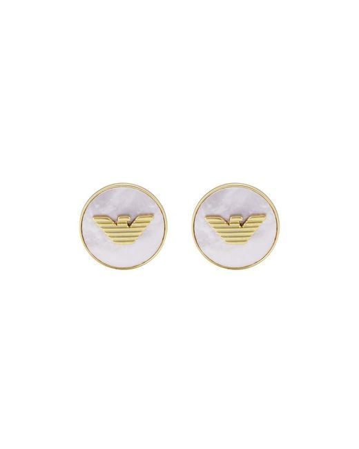 Emporio Armani Metallic Ohrstecker Metall vergoldet