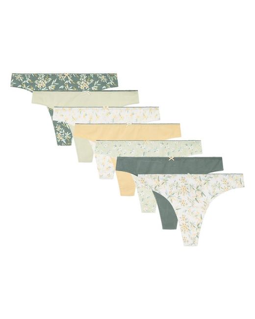 Pack 3 Tangas algodón Flores 7 Women'secret de color Metallic
