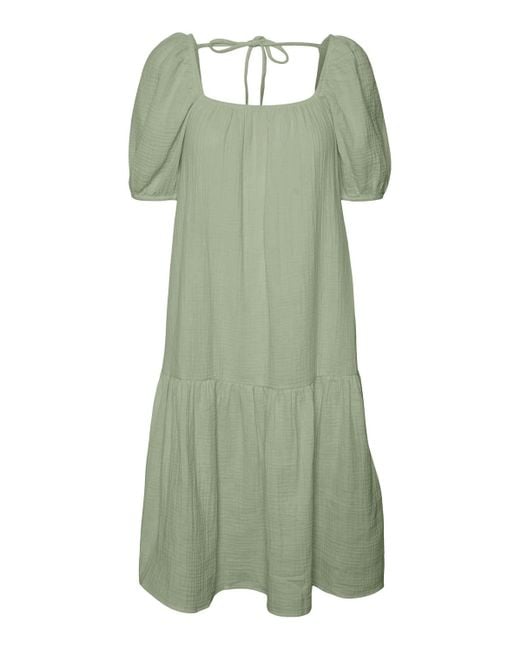 Vero Moda Green Vmnatali Nia 2/4 Blk Dress Wvn