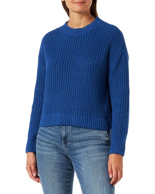 Vero Moda Blue Bestseller A/s Vmhilda Ls O-neck Pullover Ga Noos Sweater