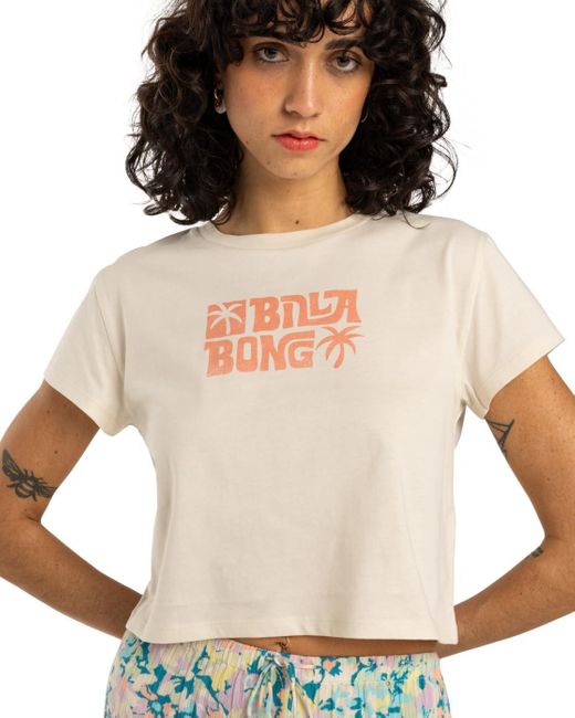 Billabong White Short Sleeves T-shirt For - Short Sleeves T-shirt