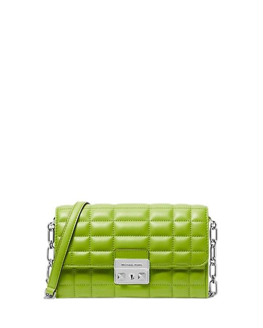 MICHAEL Michael Kors Green Mk Tribeca Leather Convertible Crossbody Bag